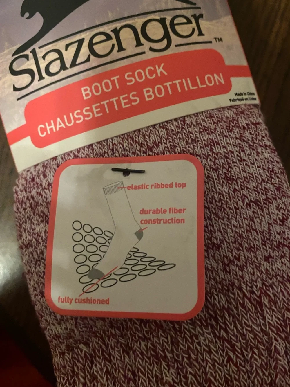 Slazenger Ladies' Boot Socks - Pink Heather (3 Pairs)